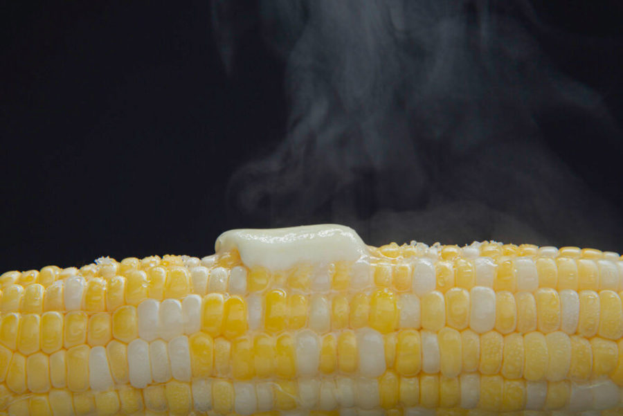 Steaming corn on the cob with melting butter by Joe Cosentino , Utica New York, Visual Media Strategy