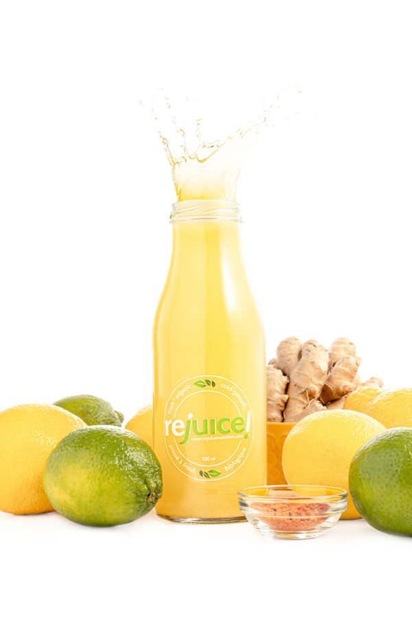 juice splash lime lemon citrus ginger yellow by Teresa Ste-Marie Montreal commercial photographer ; Visual Media Strategy