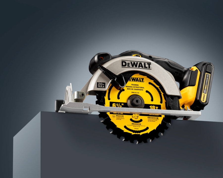 DeWalt saw cube product advertising by Teresa Ste-Marie Montreal commercial photographer ; Visual Media Strategy